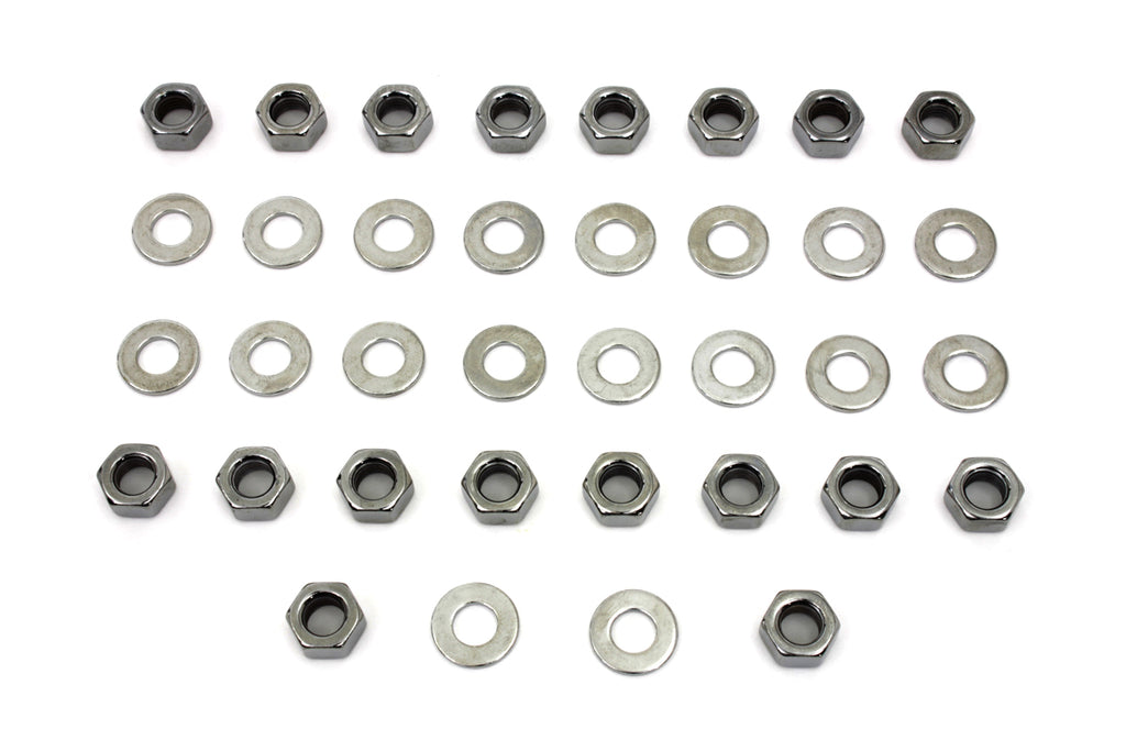 Chrome Rocker Box Hex Nuts