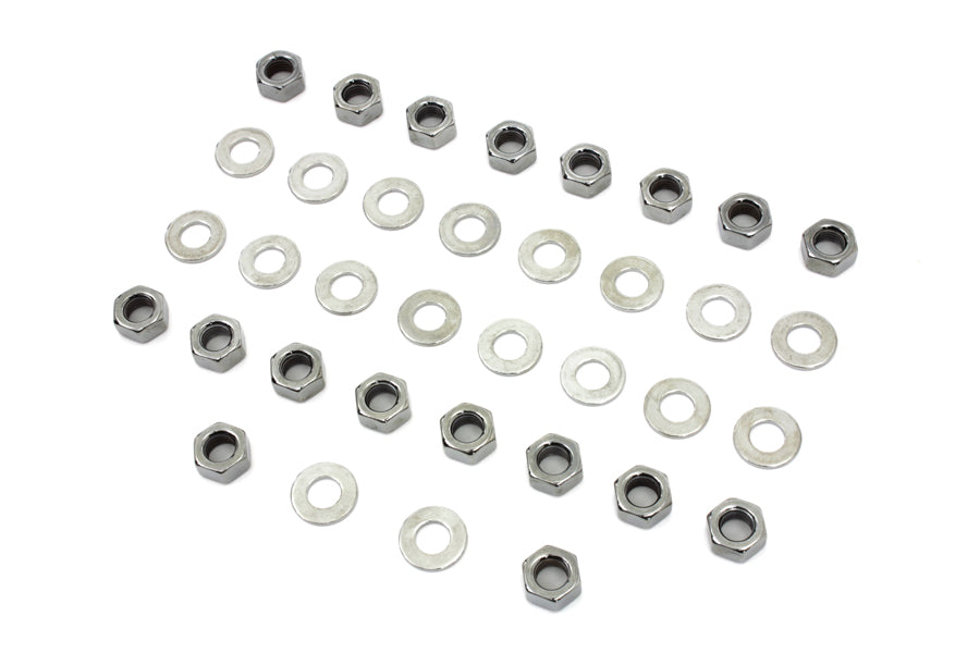 Chrome Rocker Box Hex Nuts