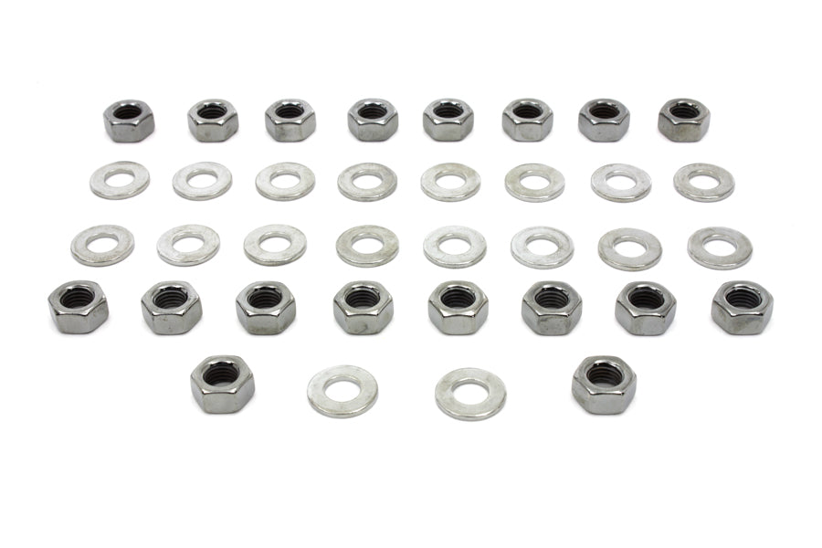 Chrome Rocker Box Hex Nuts
