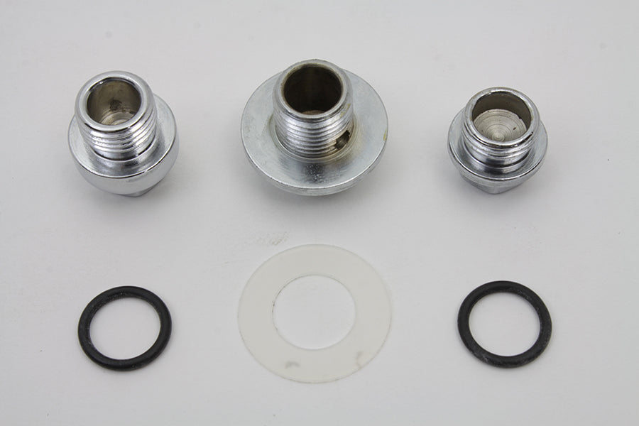 Oil Pump Screen Relief Plug Set Chrome