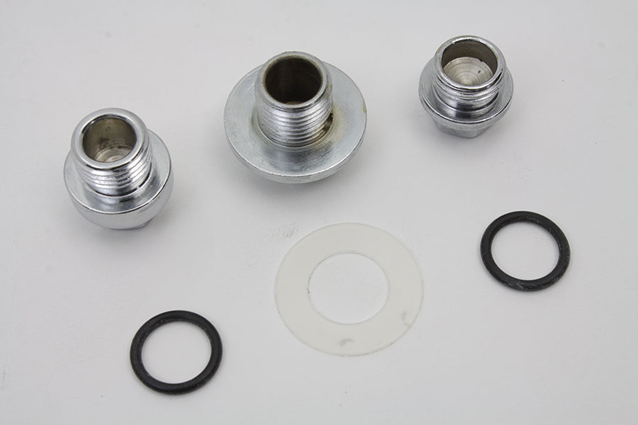 Oil Pump Screen Relief Plug Set Chrome