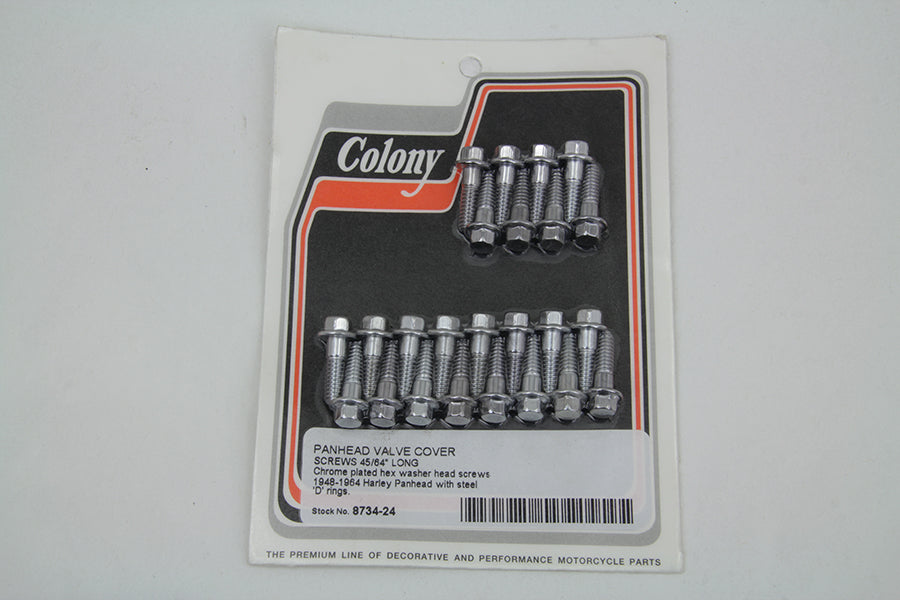 Rocker Box Valve Cover Screw Short Chrome