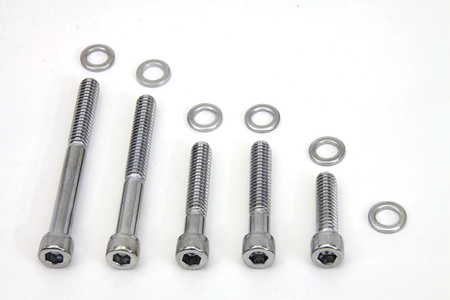 Sprocket Cover Allen Screw Kit Chrome