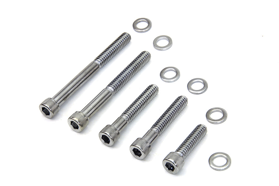 Sprocket Cover Allen Screw Kit Chrome