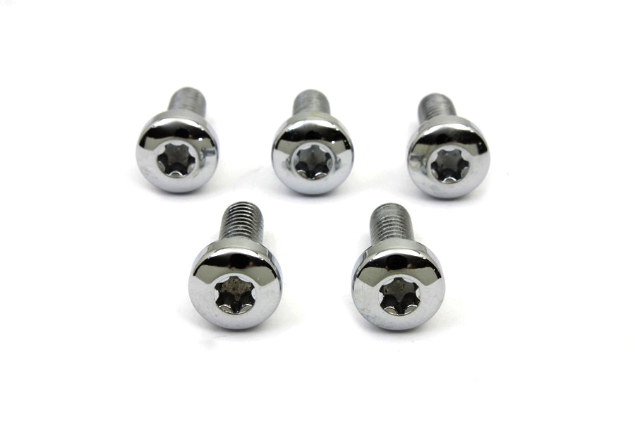 Chrome Front Brake Disc Bolt Set