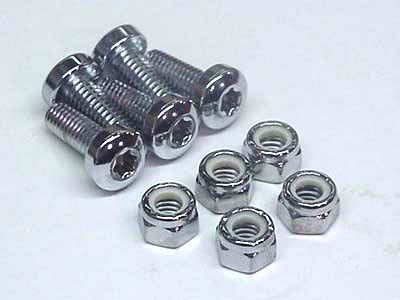 Chrome Front Brake Disc Bolt Set