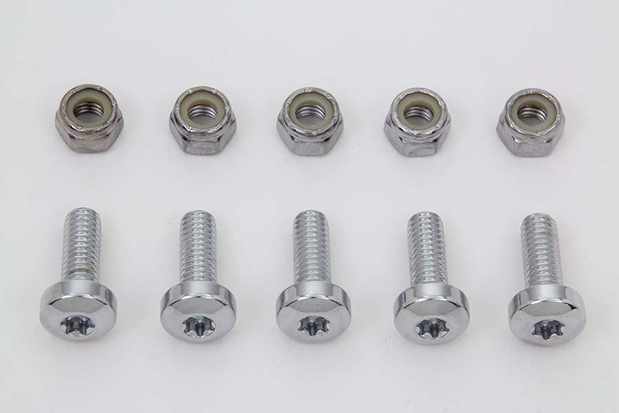 Chrome Front Brake Disc Bolt Kit