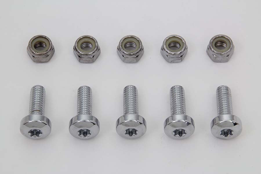 Chrome Front Brake Disc Bolt Kit