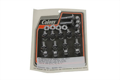 Windshield Mounting Screw Set Chrome