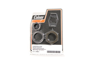 Parkerized Rear Axle Nut and Lock Kit