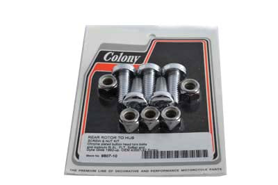 Rear Disc Bolt and Nut Kit Chrome