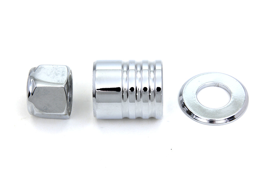 Front Axle Spacer Kit Groove Style Chrome