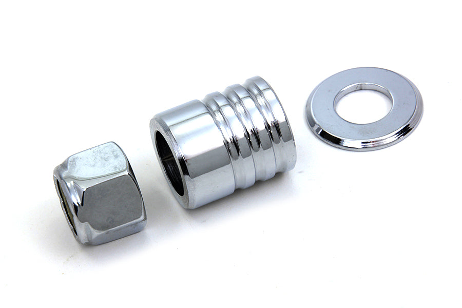Front Axle Spacer Kit Groove Style Chrome