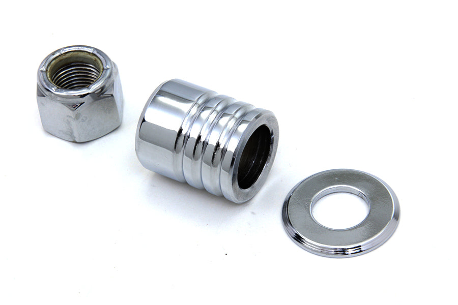 Front Axle Spacer Kit Groove Style Chrome