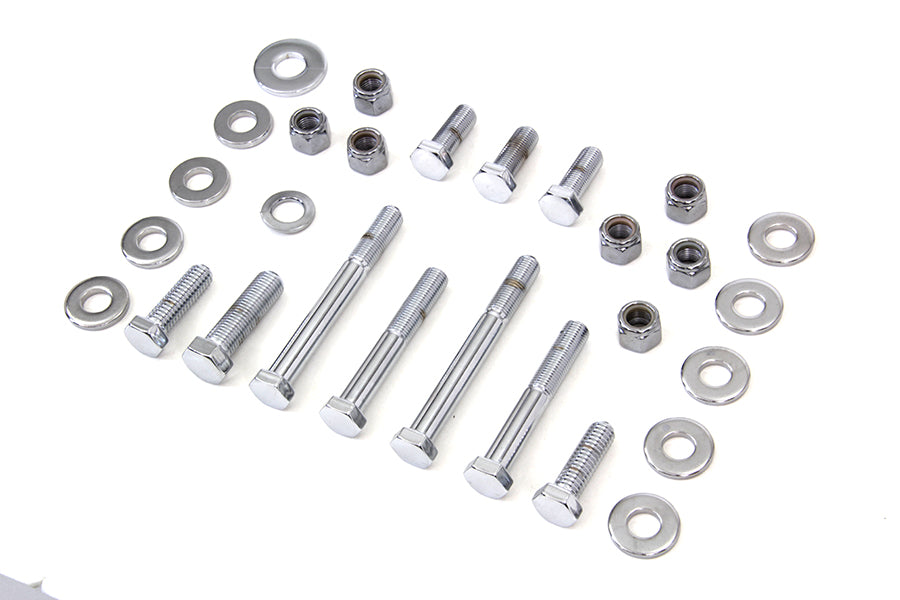 Upper and Lower Chrome Engine Bolts