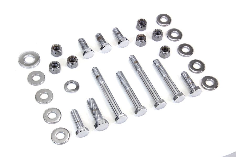 Upper and Lower Chrome Engine Bolts