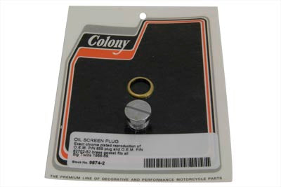 Oil Screen Plug Chrome