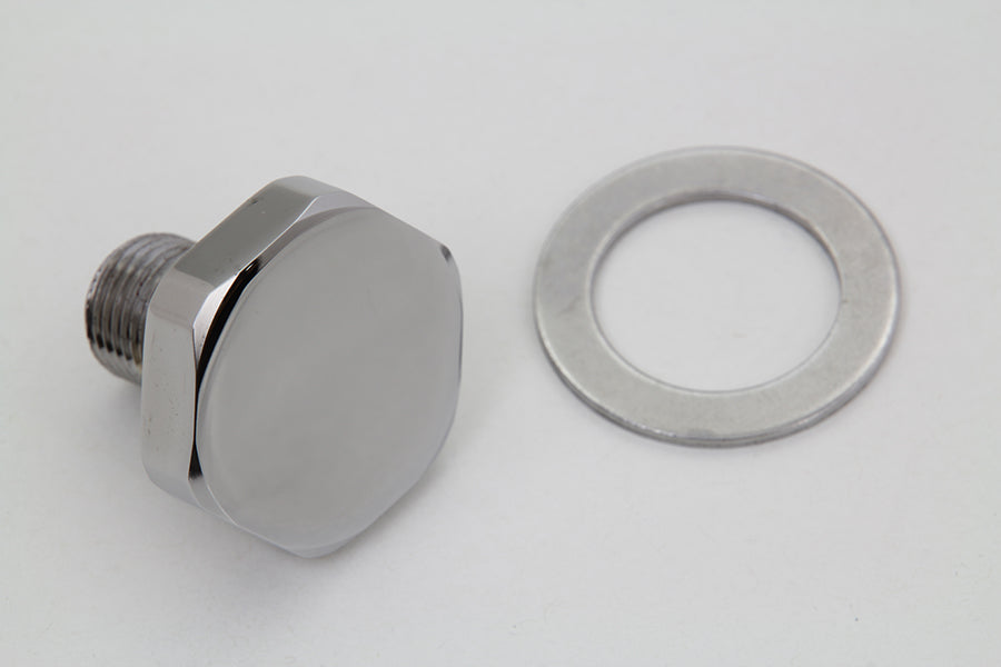 Fork Top Tube Plug Flat Chrome