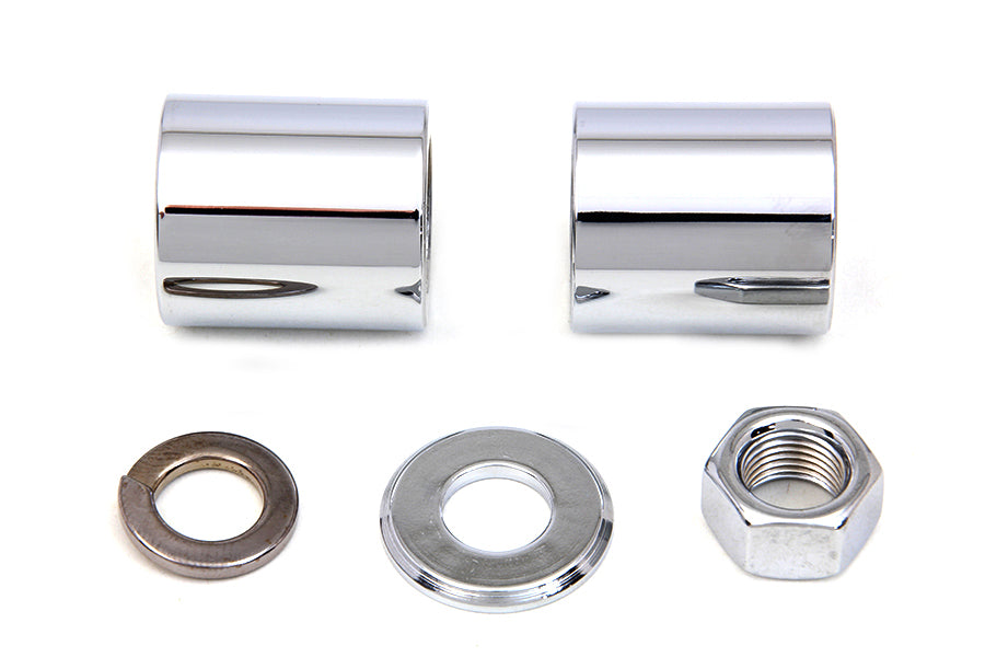 Front Axle Spacer Kit Smooth Style Chrome