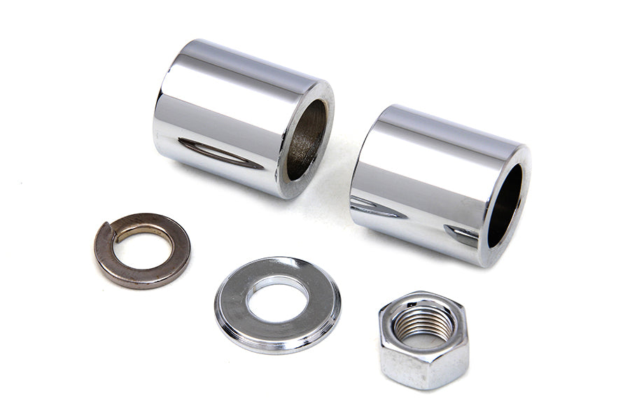 Front Axle Spacer Kit Smooth Style Chrome