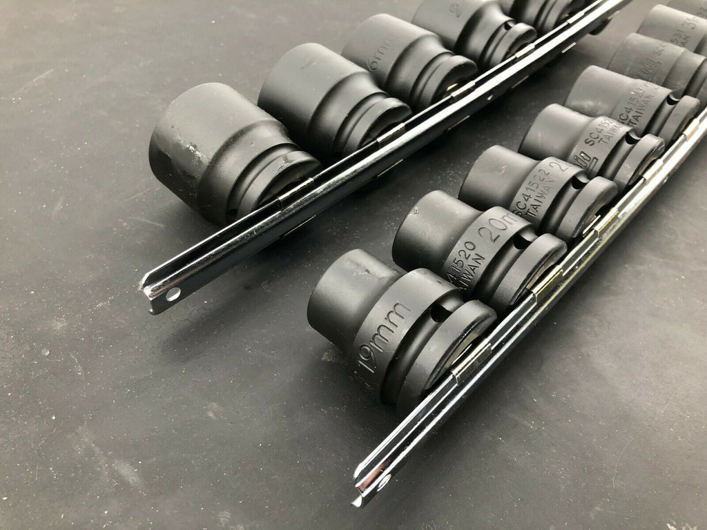 Case IH 14pc 3/4" Dr Impact Socket Set Metric Snap on Blue Point