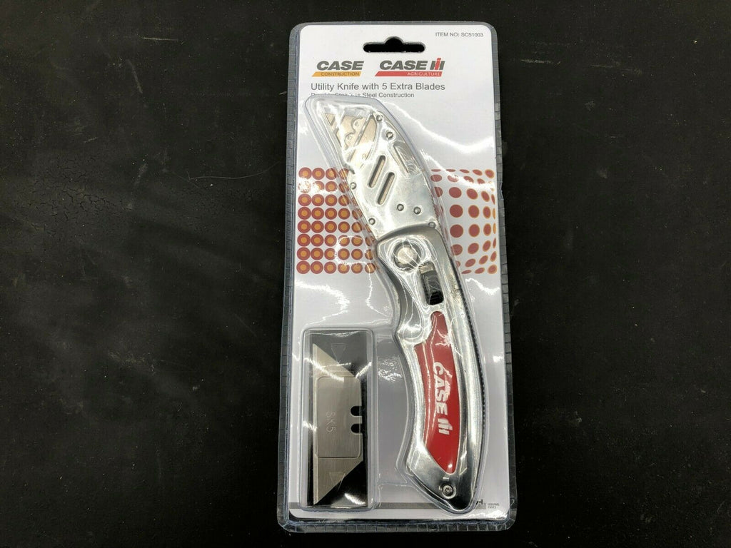 Case IH Utility Knife w/ Replacement Blades Blue Point-Lifetime Warranty