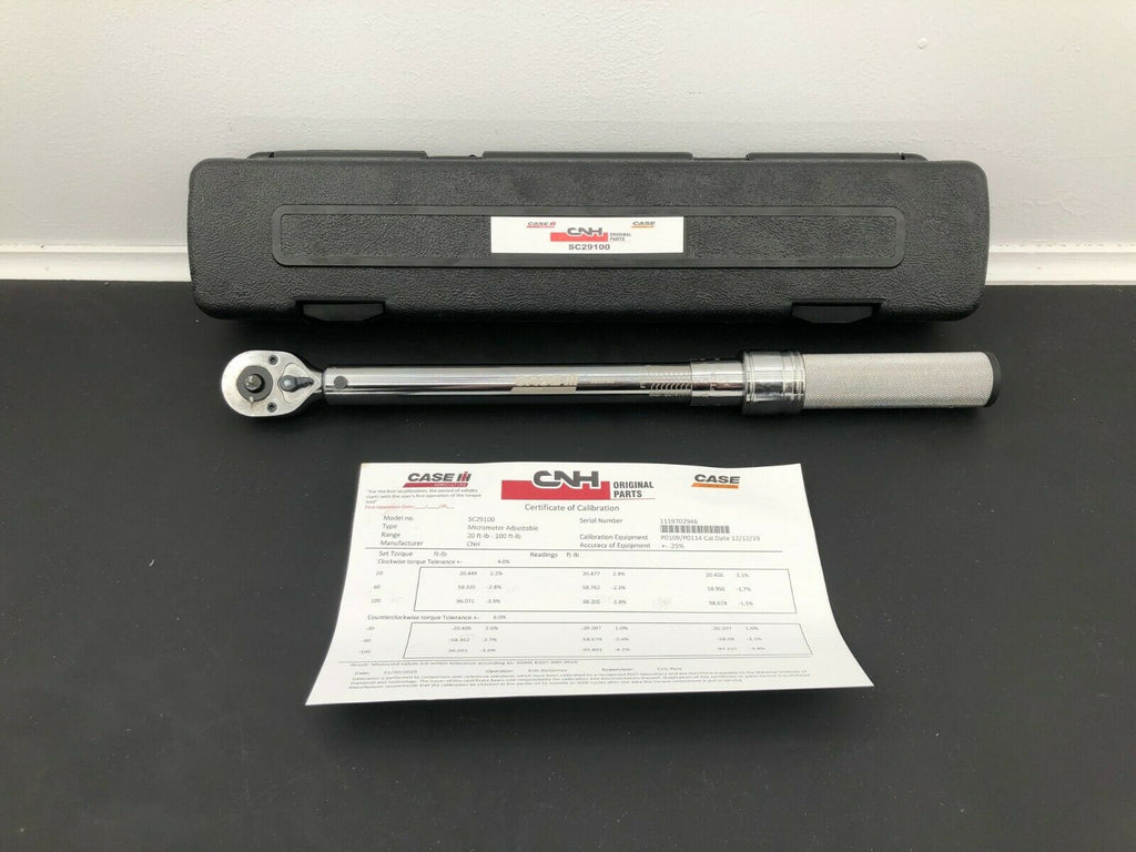 Case IH International 3/8" Drive Click Type 100lb Torque Wrench Snap On