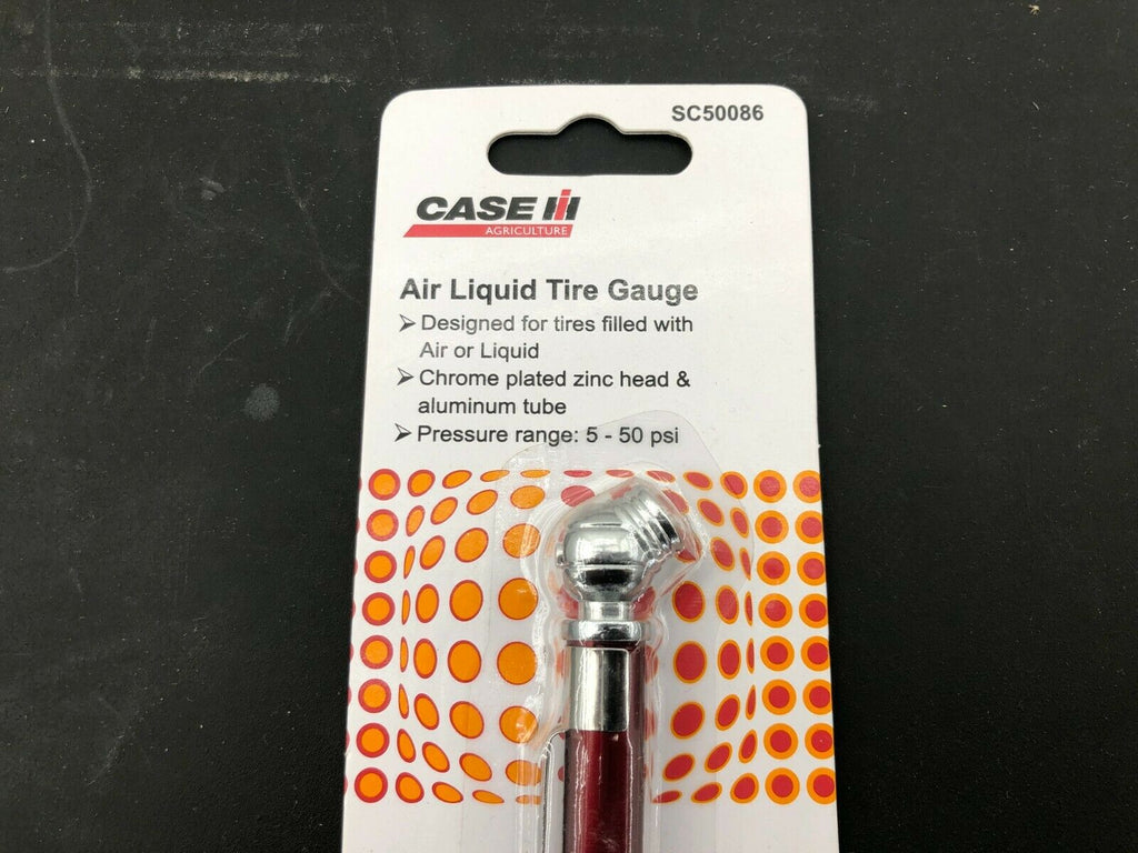 Case IH International Air Tire Pressure Gauge 5-50 lbs Blue Point
