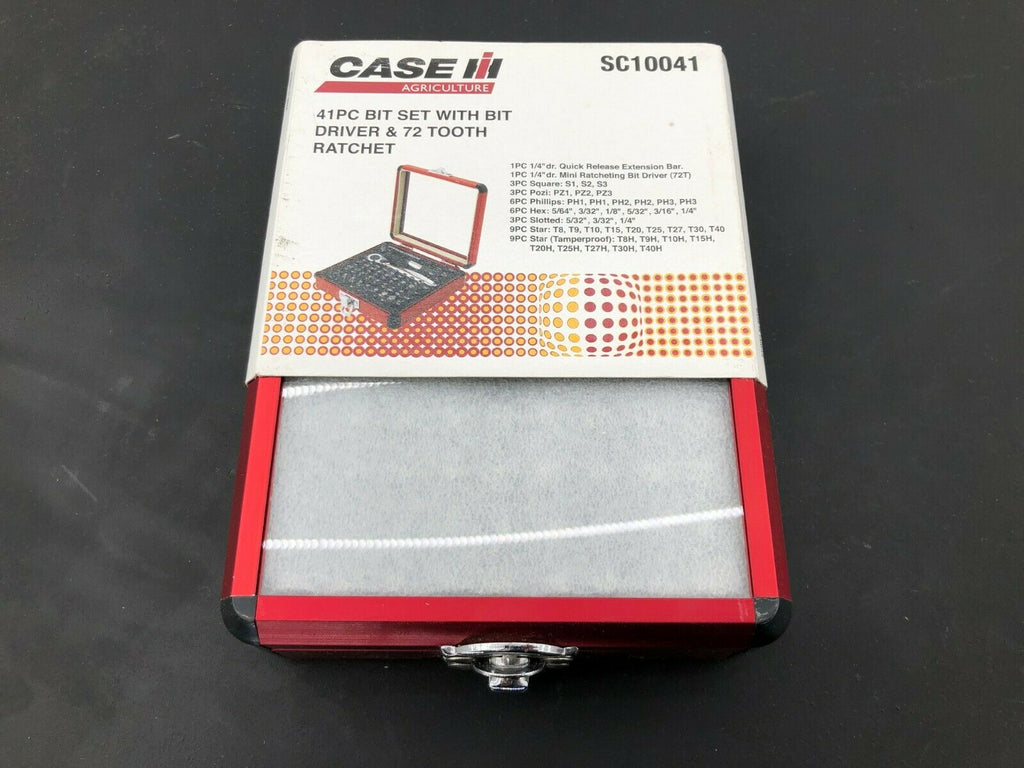 Case IH 41pc Mini 1/4" Bit Set with Driver Blue Point-Lifetime Warranty