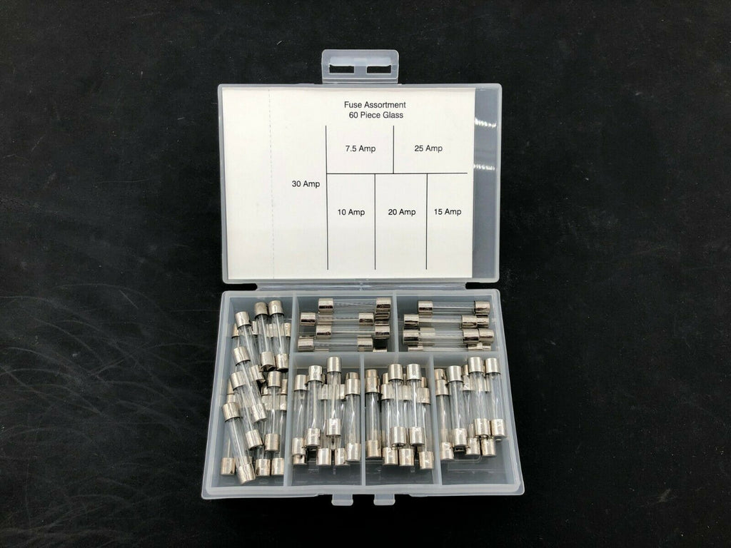 Case IH International 60 Piece Glass Fuse Kit 7.5 10 15 20 25 30 amp