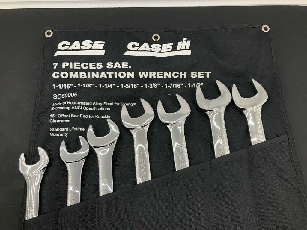 Case IH 7pc Standard Wrench Set 1"- 1 1/2" Blue Point-Lifetime Warranty