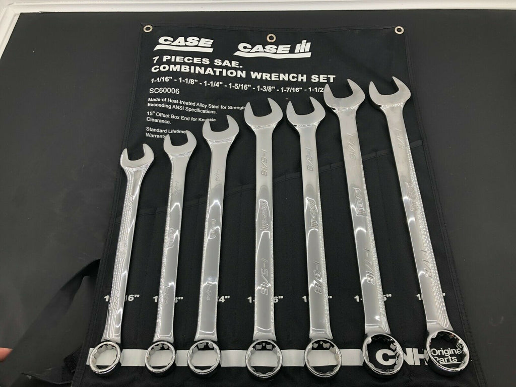 Case IH 7pc Standard Wrench Set 1"- 1 1/2" Blue Point-Lifetime Warranty