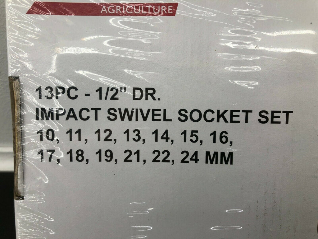 Case IH International 1/2" Drive Impact Swivel Socket Set Metric Snap On
