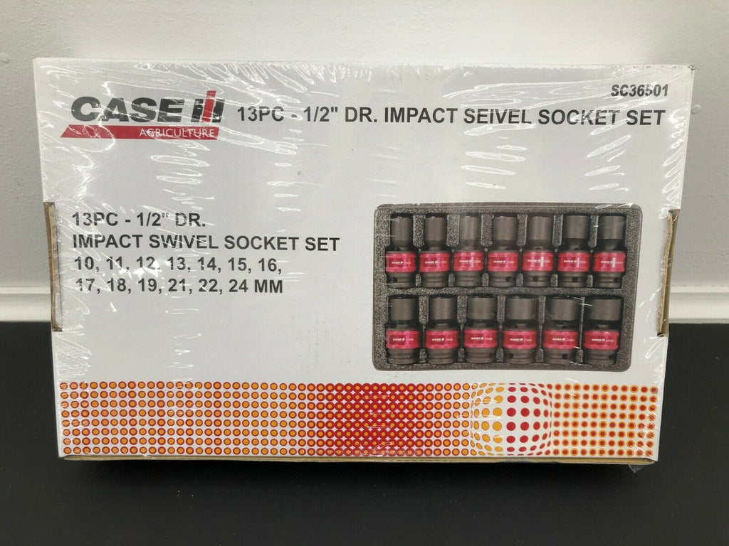 Case IH International 1/2" Drive Impact Swivel Socket Set Metric Snap On